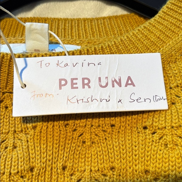 NWT PER UNA (Marks & Spencer) Mustard Knit Sweater - Picture 7 of 10